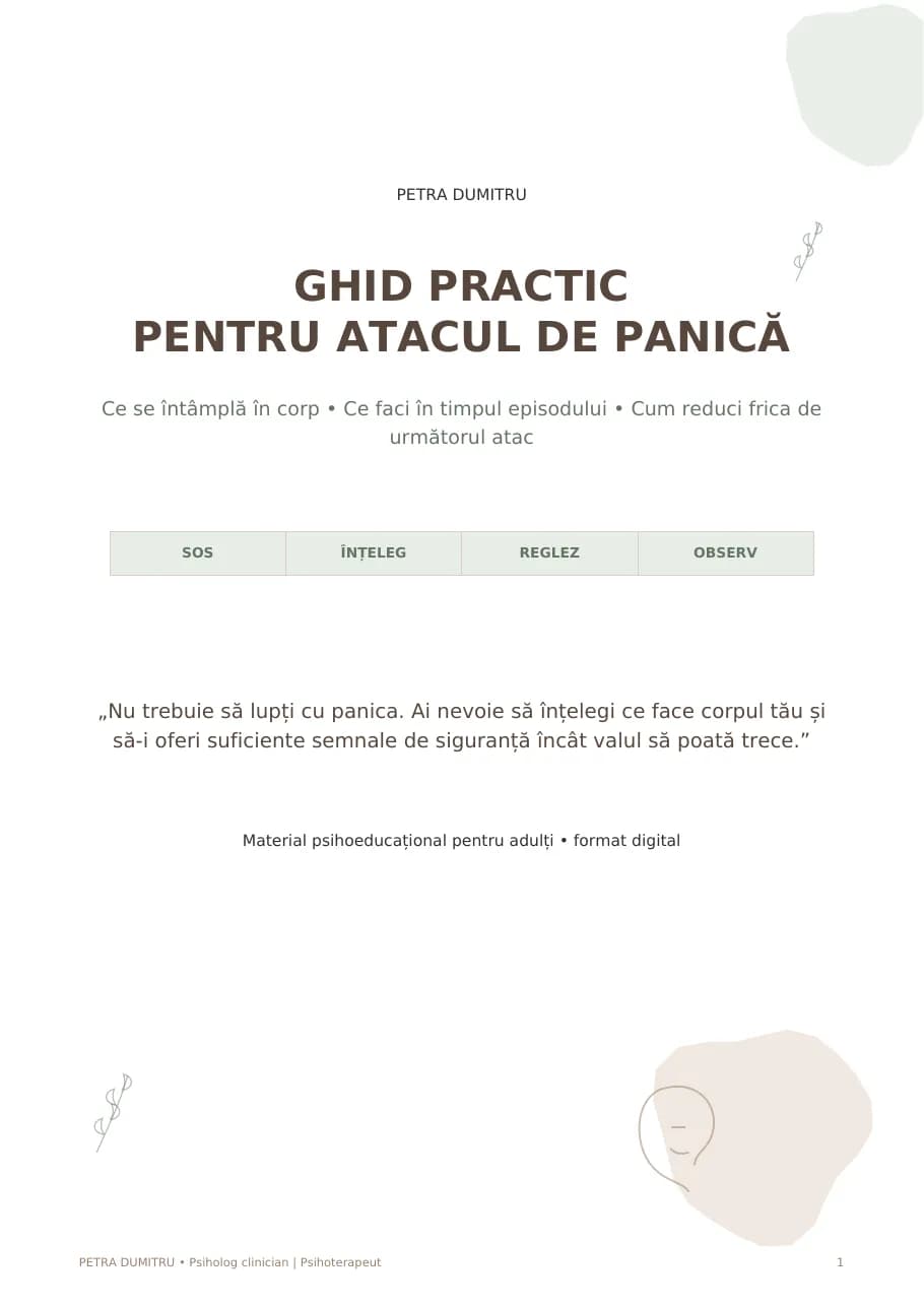 Coperta — Ghid practic pentru atacul de panică
